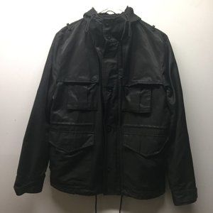 Drisue Premium Hooded Field  Jacket Color Black Nylon/Cotton  Mens Size M Medium